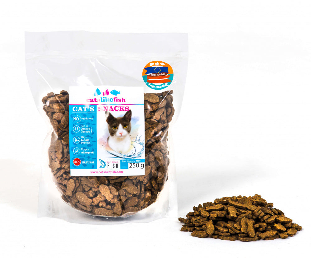Fish biscuits for cats – MINI
