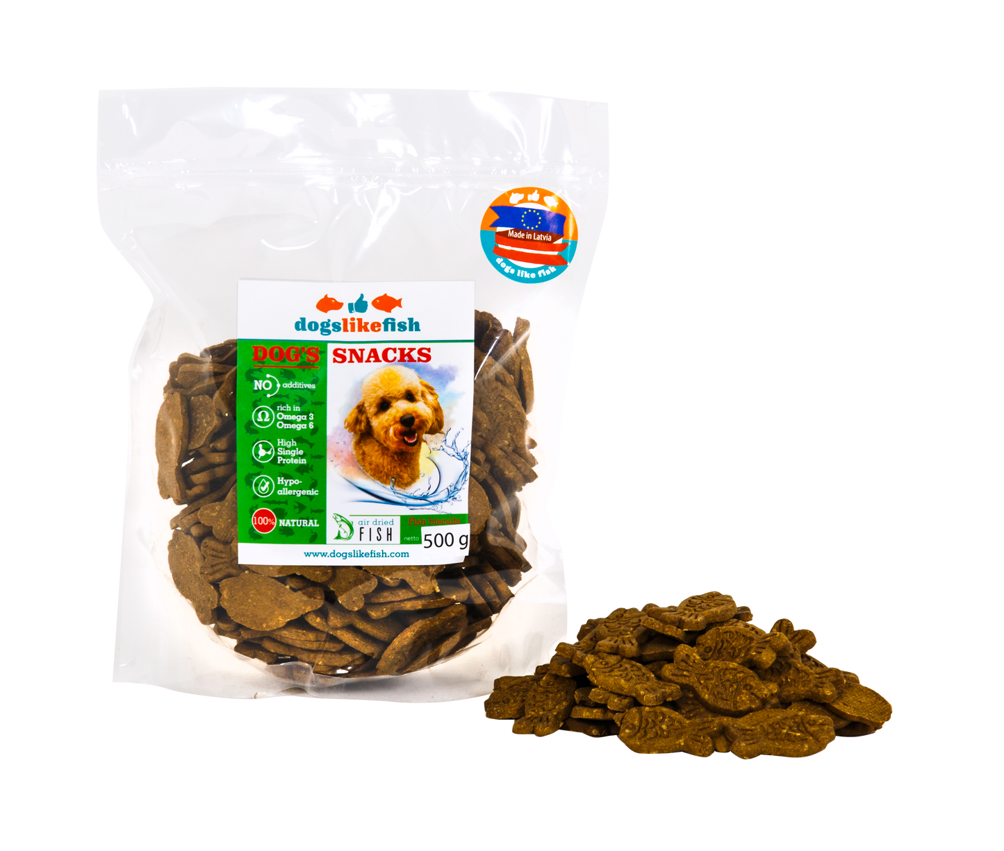 Fish biscuits for dogs