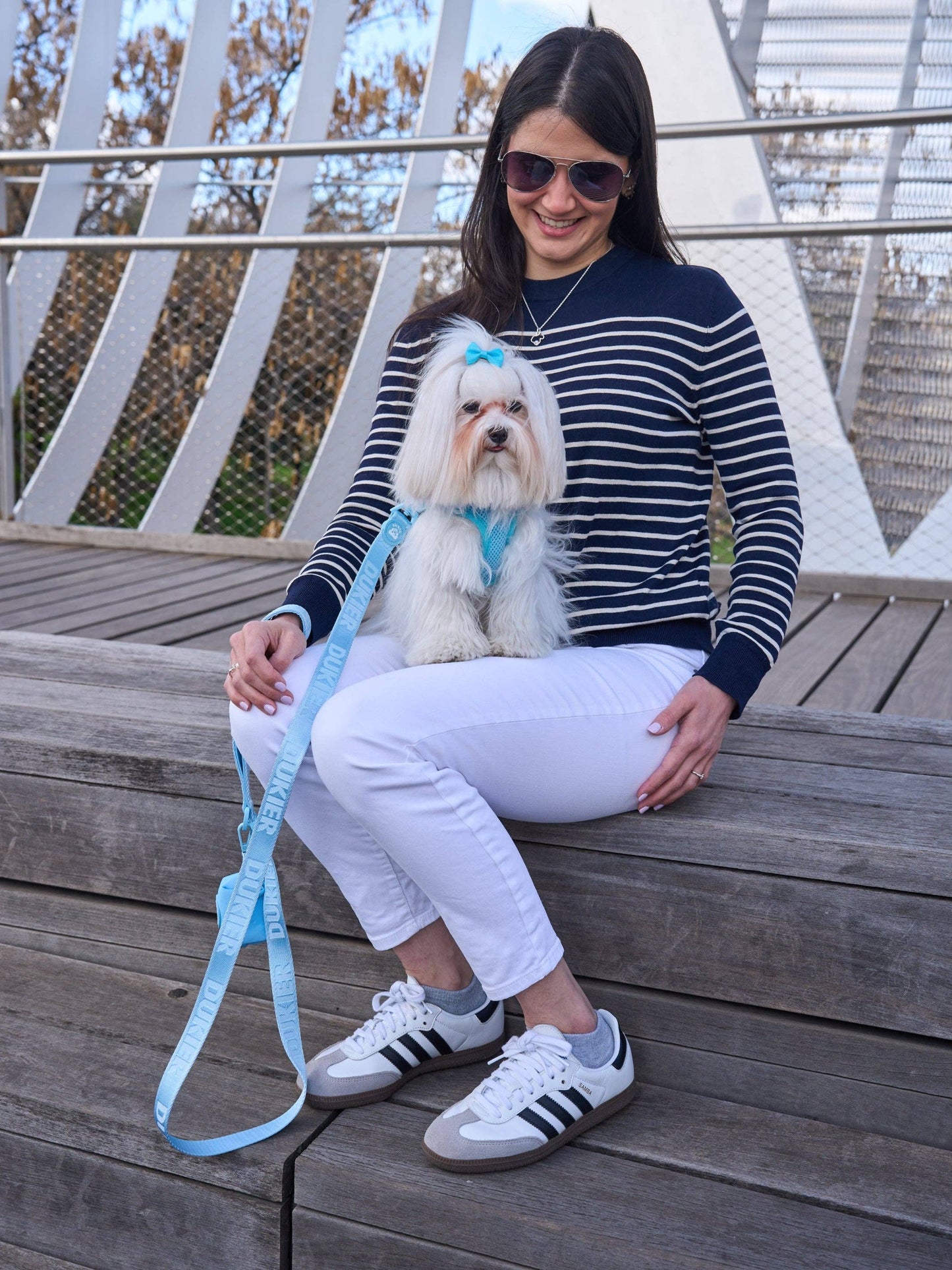 Soft Blue Dog Leash