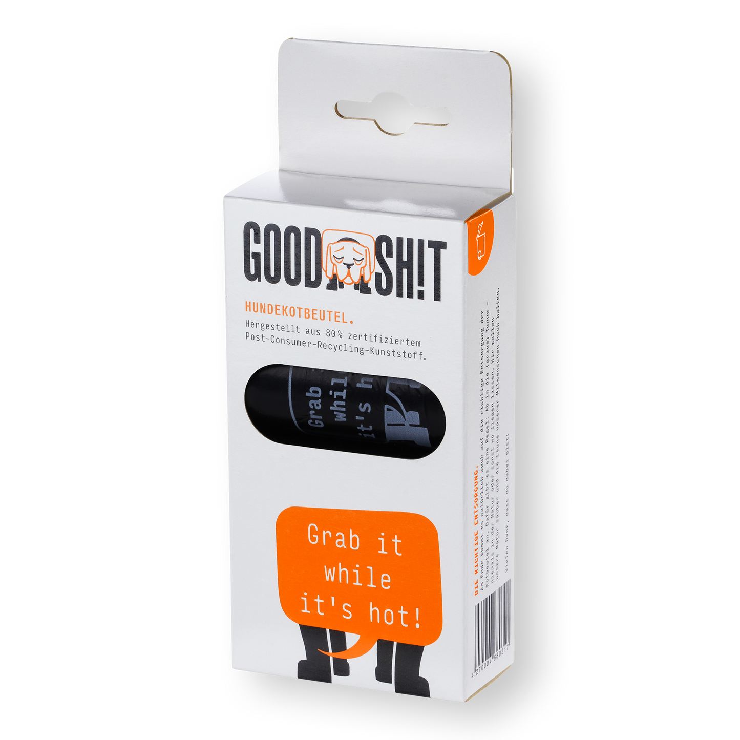 GOODSH!T dog waste bags, 4-pack box, 80% recycled material